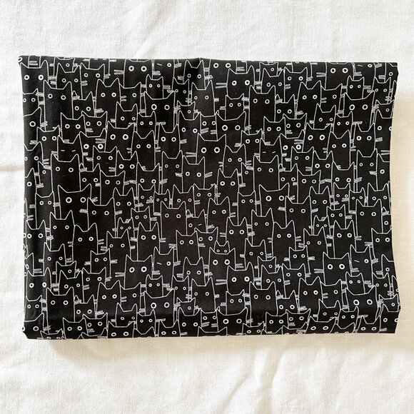 1.3 yd - Feeline Fancy - Black - Fabric - Picture 1 of 4